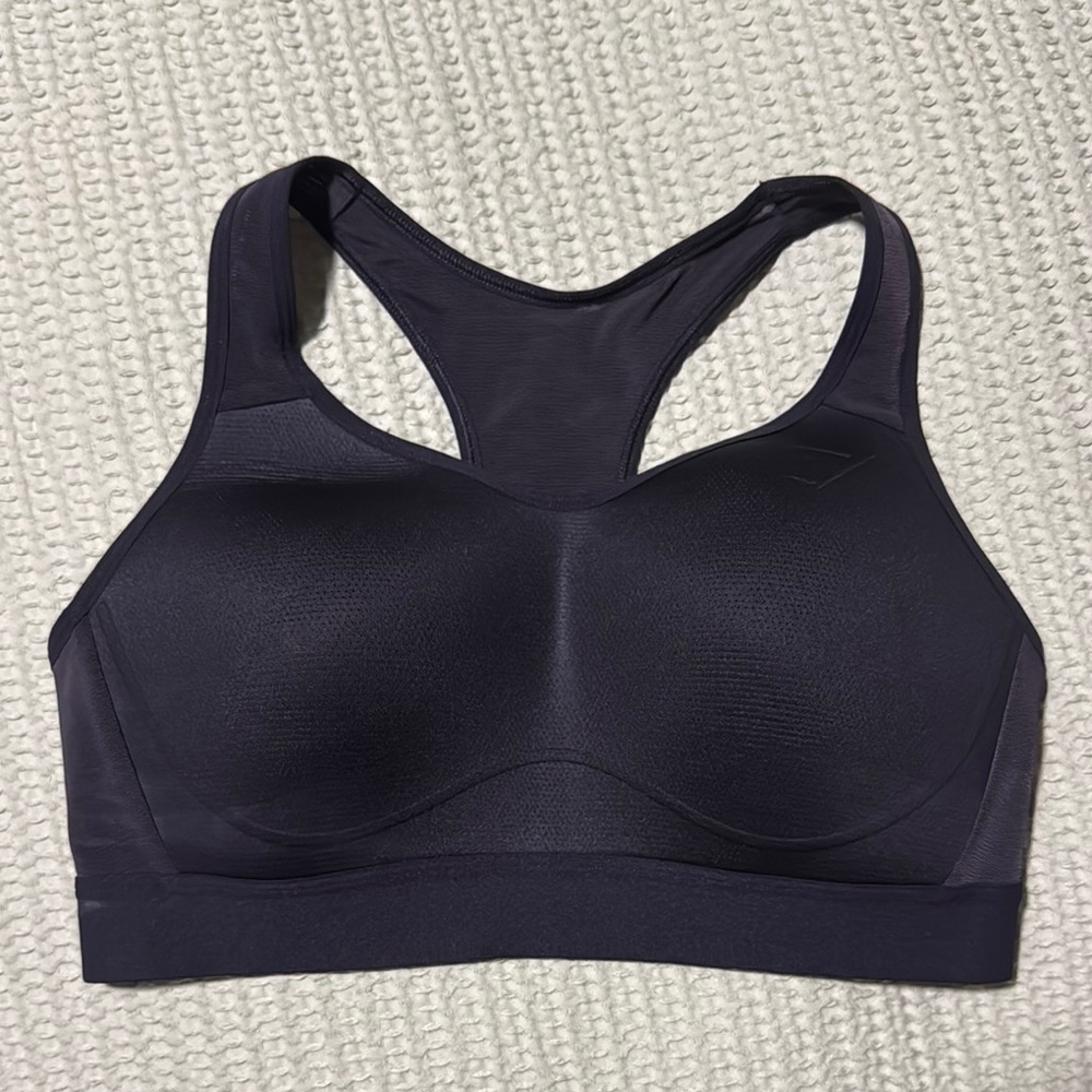 Gymshark Black Sports Bra with Racerback Design